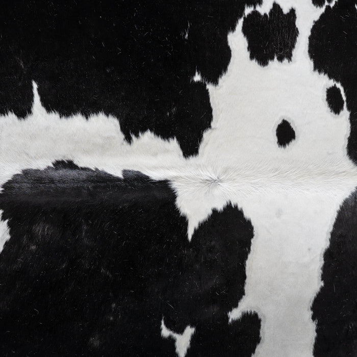 Black and White Cowhide Rug Size 8'1" L x 7'6" W 6402