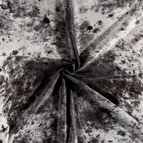 Brazilian Black Salt and Pepper Cowhide Rug Size 7'0" L x 6'11" W 5309