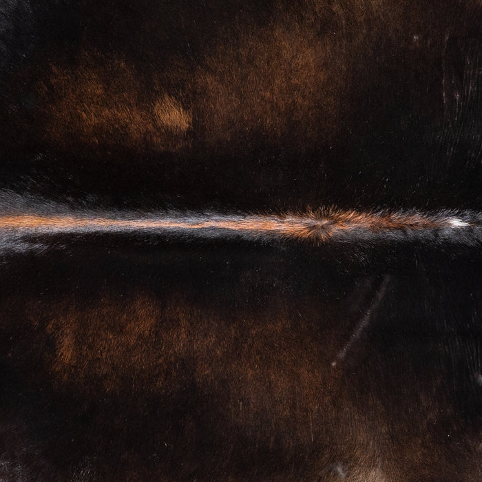 Brazilian Mahogany Cowhide Rug Size 6'4" L x 5'10" W 5811