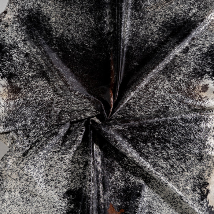 Brazilian Black Salt and Pepper Cowhide Rug Size 7'11" L x 7'2" W 5311