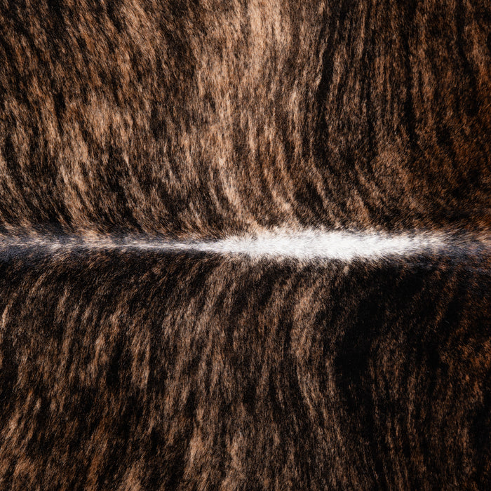 Brazilian Dark Brindle Cowhide Rug Size 7'11" L x 7'3" W 3592