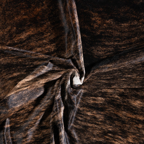 Brazilian Dark Brindle Cowhide Rug Size 7'11" L x 7'3" W 3592