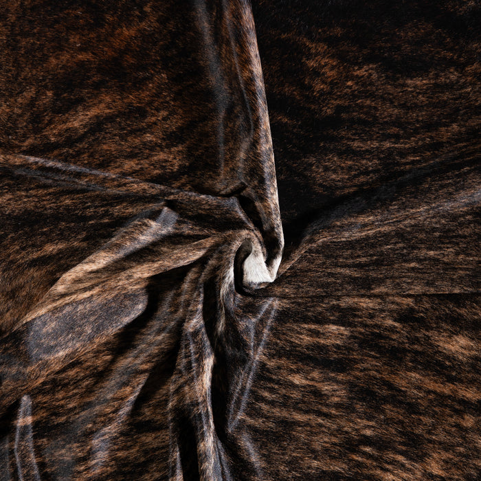 Brazilian Dark Brindle Cowhide Rug Size 7'11" L x 7'3" W 3592