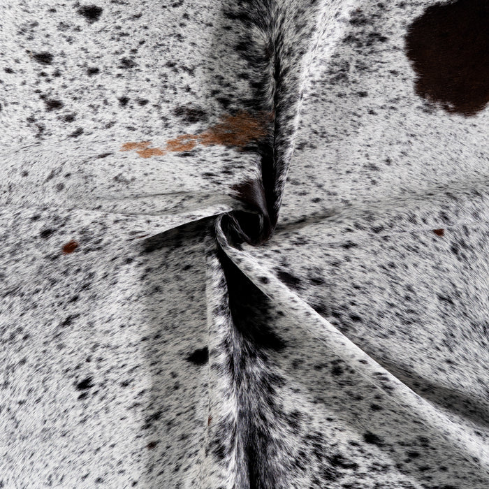 Brazilian Black Salt and Pepper Cowhide Rug Size 7'4" L x 6'5" W 5313