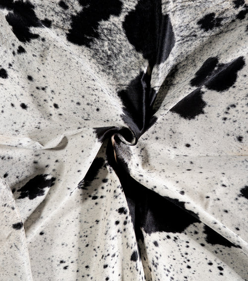 Brazilian Black Salt and Pepper Cowhide Rug Size 8'2" L x 6'11" W 5314