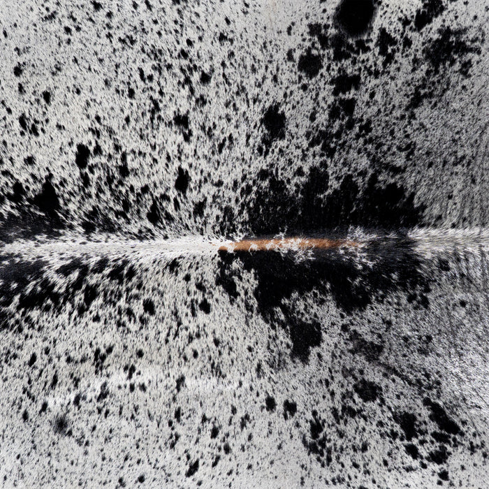 Brazilian Black Salt and Pepper Cowhide Rug Size 7'7" L x 6'4" W 5315