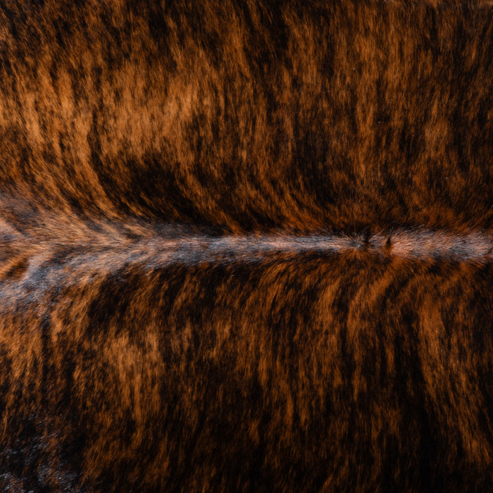 Brazilian Dark Brindle Cowhide Rug Size 7'6" L x 7'5" W 3594