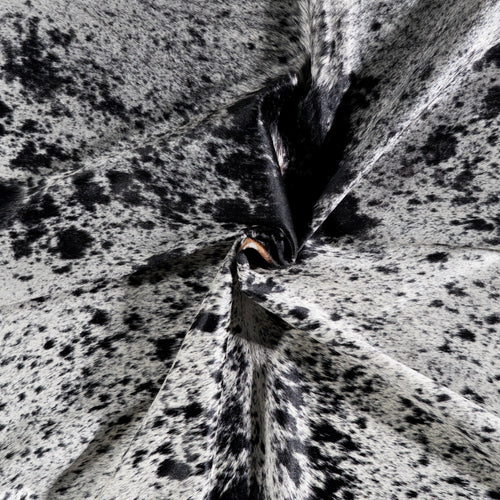 Brazilian Black Salt and Pepper Cowhide Rug Size 7'7" L x 6'4" W 5315