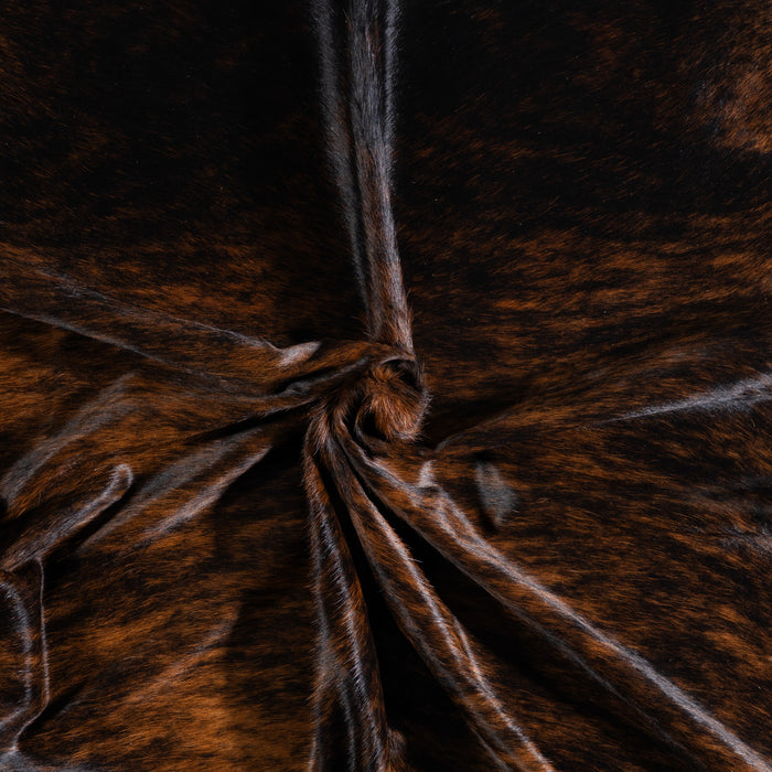 Brazilian Dark Brindle Cowhide Rug Size 7'6" L x 7'5" W 3594