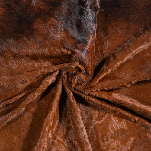 Brazilian Mahogany Cowhide Rug Size 7'7" L x 7'2" W 5815