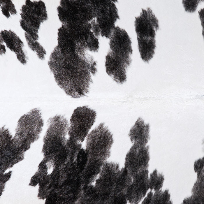 Brazilian Black and White Cowhide Rug Size 8'3" L x 7'2" W 4510