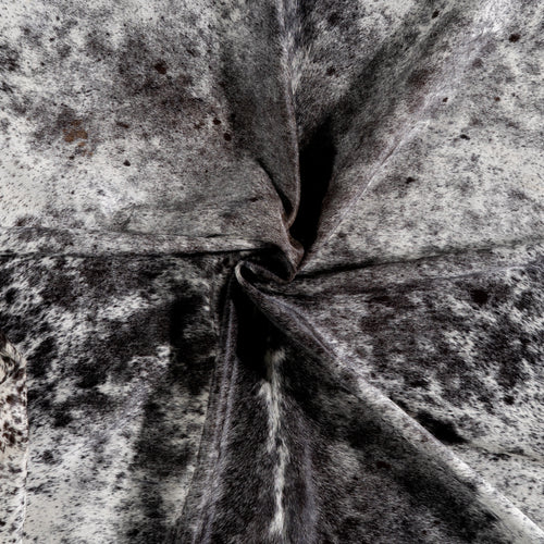 Brazilian Black Salt and Pepper Cowhide Rug Size 7'9" L x 6'5" W 5316