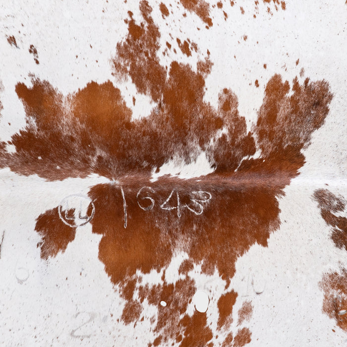 Vintage Brown Salt and Pepper Cowhide Rug Size 6'11" L x 6'2" W 5514