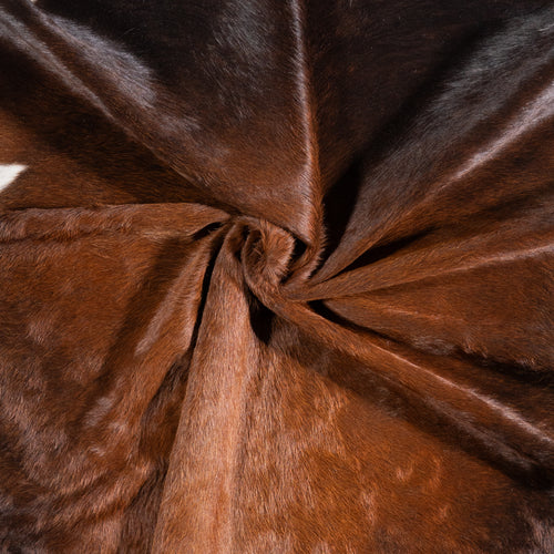 Brazilian Mahogany Cowhide Rug Size 7'0" L x 6'8" W 5816