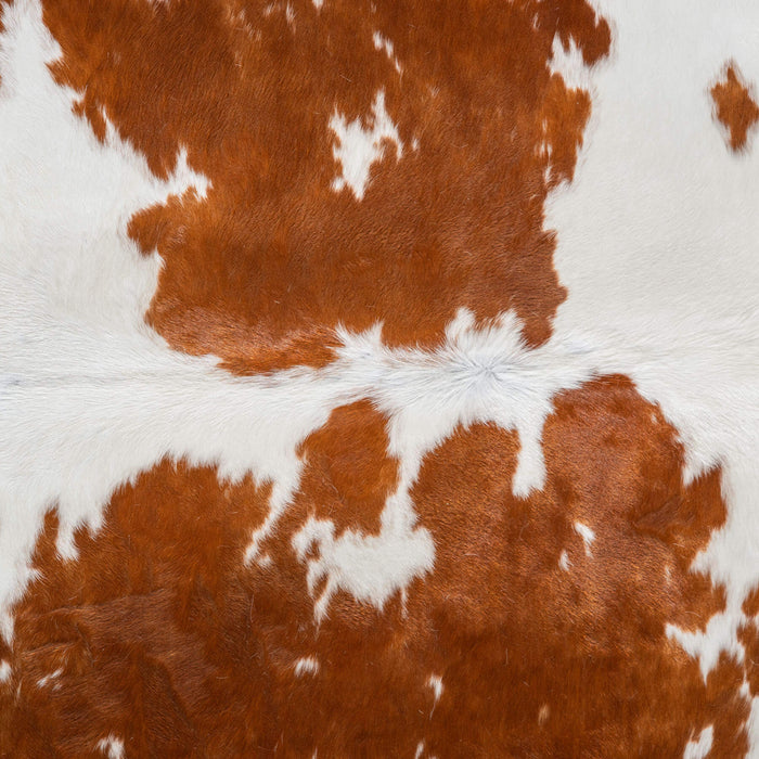 Brown and White Cowhide Rug Size 7'9" L x 6'9" W 6406