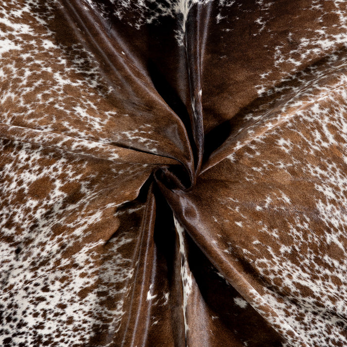 Brazilian Brown Salt and Pepper Cowhide Rug Size 6'11" L x 7'3" W 5318