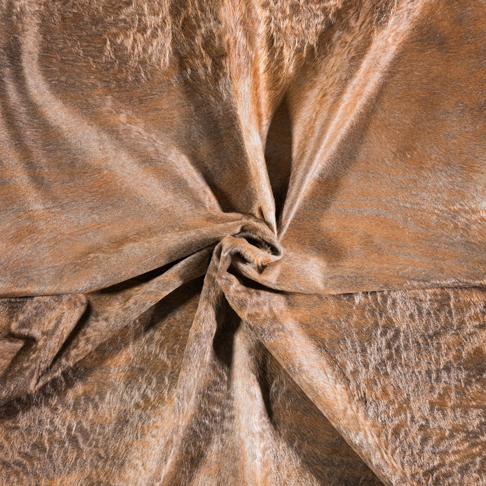 Brazilian Palomino and White Cowhide Rug Size 7'5" L x 6'7" W 4512