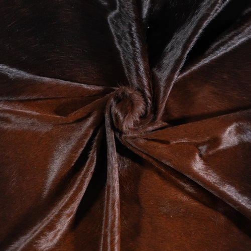 Brazilian Mahogany Cowhide Rug Size 6'10" L x 6'3" W 5818