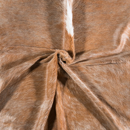Brazilian Palomino and White Cowhide Rug Size 7'11" L x 6'9" W 4513
