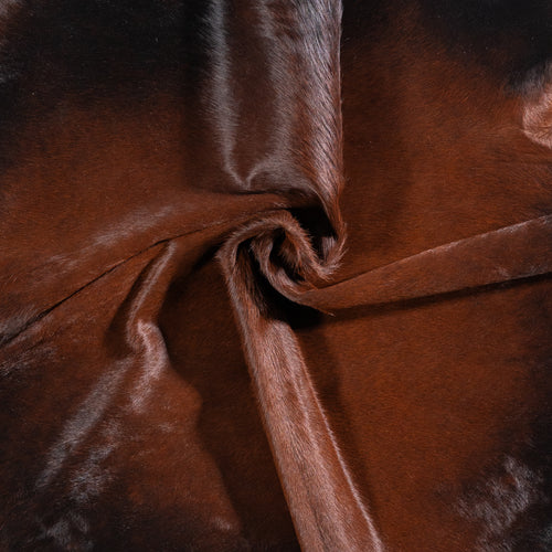 Brazilian Mahogany Cowhide Rug Size 6'8" L x 6'6" W 5819