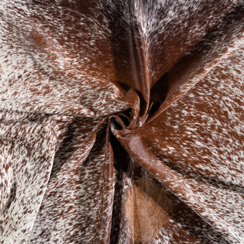 Brazilian Brown Salt and Pepper Cowhide Rug Size 7'10" L x 7'4" W 5320