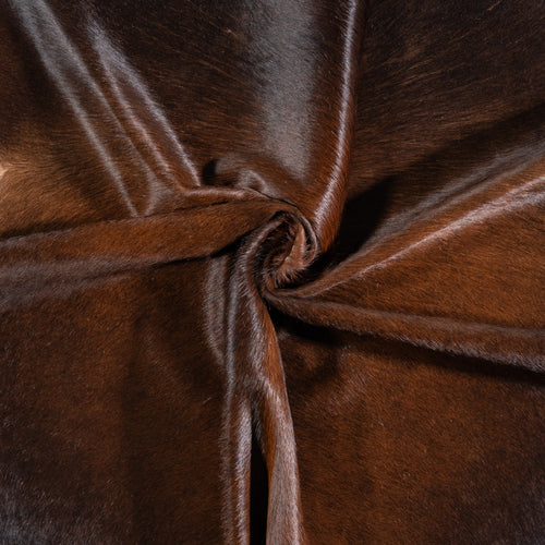 Brazilian Mahogany Cowhide Rug Size 6'7" L x 6'6" W 5820