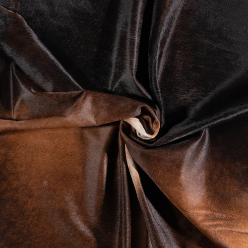 Brazilian Mahogany Cowhide Rug Size 7'4" L x 6'4" W 5821