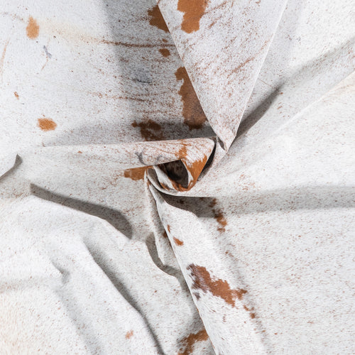 Vintage Brown Salt and Pepper Cowhide Rug Size 7'6" L x 7'3" W 6619