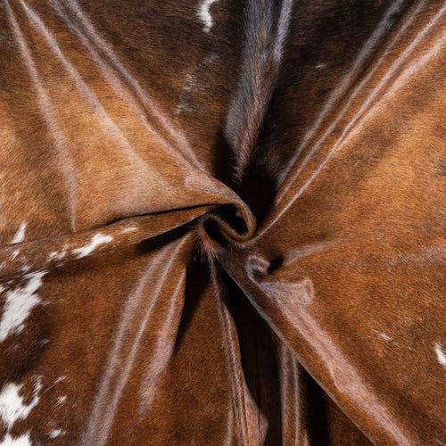 Brazilian Mahogany Cowhide Rug Size 6'7" L x 6'3" W 4603