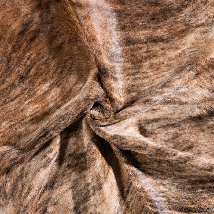 Brazilian Brindle Cowhide Rug Size 7'0" L x 6'3" W 5623