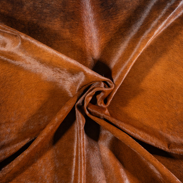 Brazilian Mahogany Cowhide Rug Size 7'1" L x 6'1" W 4606