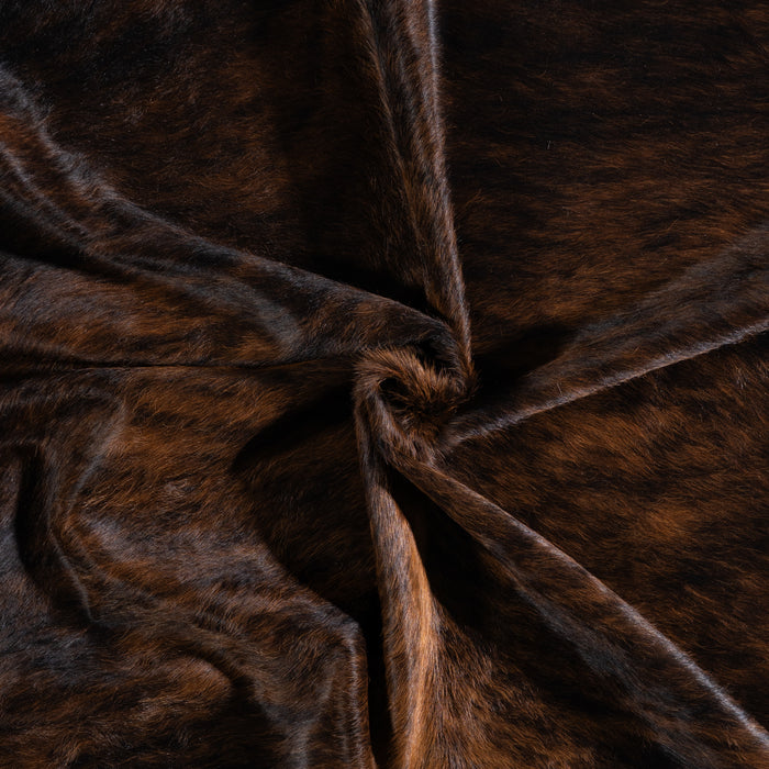 Brazilian Dark Brindle Cowhide Rug Size 7'1" L x 7'2" W 3600