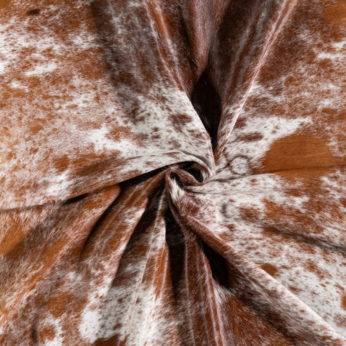 Brazilian Brown Salt and Pepper Cowhide Rug Size 7'3" L x 6'9" W 5325