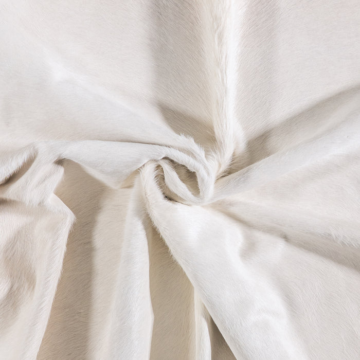 Brazilian White Cowhide Rug Size 7'2" L x 6'4" W 6024