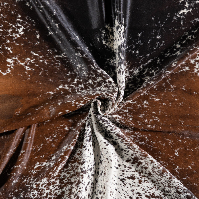 Brazilian Brown Salt and Pepper Cowhide Rug Size 7'7" L x 7'6" W 5326