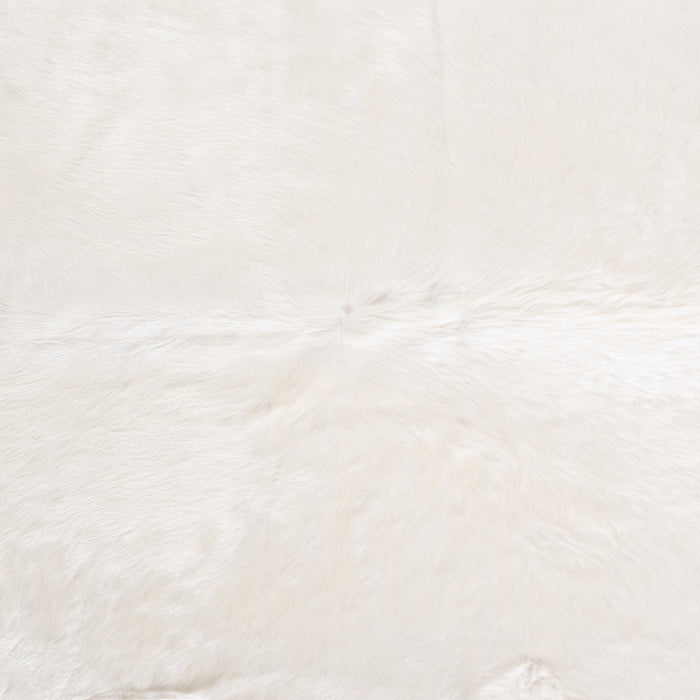 Brazilian White Cowhide Rug Size 6'11" L x 5'4" W 6025