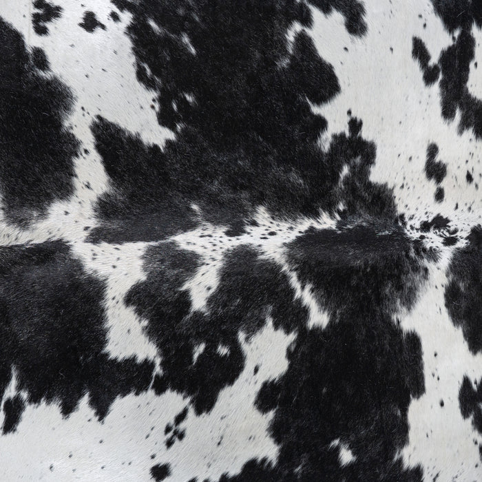 Black and White Cowhide Rug Size 7'4" L x 6'9" W 6213
