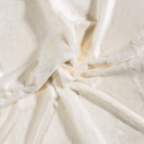 Brazilian White Cowhide Rug Size 6'11" L x 5'4" W 6025