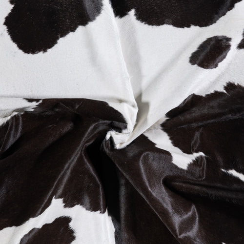 Brazilian Black and White Cowhide Rug Size 7'10" L x 6'3" W 4521