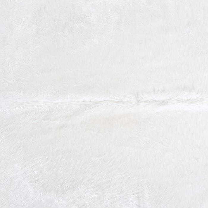 Brazilian White Cowhide Rug Size 7'6" L x 6'5" W 6028