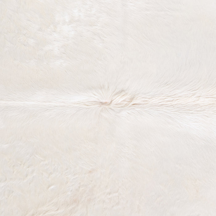 Brazilian White Cowhide Rug Size 6'7" L x 5'5" W 6029
