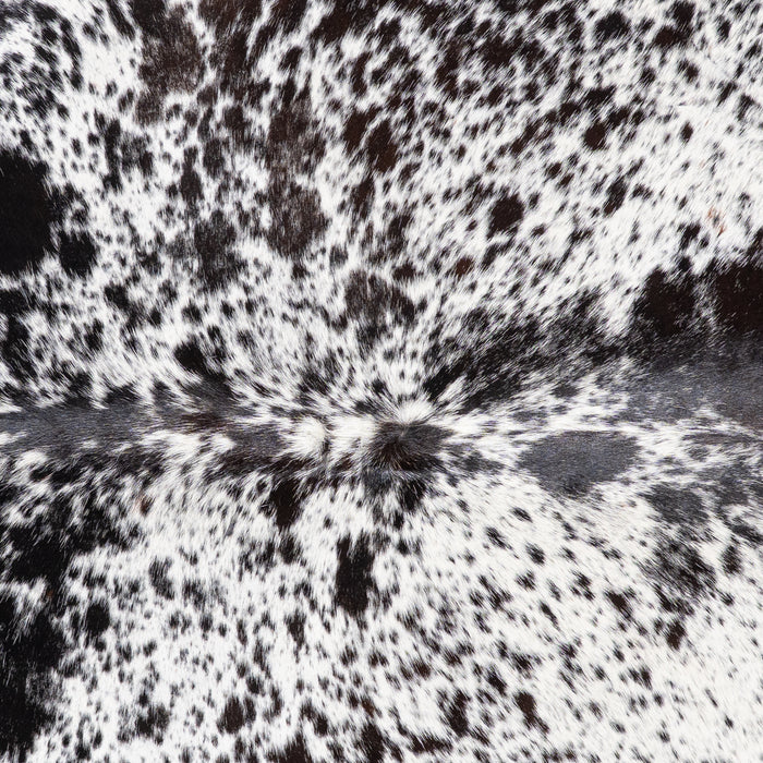 Brazilian Black Salt and Pepper Cowhide Rug Size 6'7" L x 5'9" W 5831