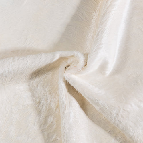 Brazilian White Cowhide Rug Size 6'7" L x 5'5" W 6029