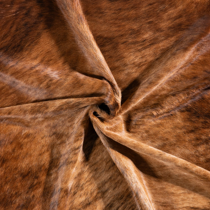 Brazilian Brindle Cowhide Rug Size 6'11" L x 6'11" W 5632