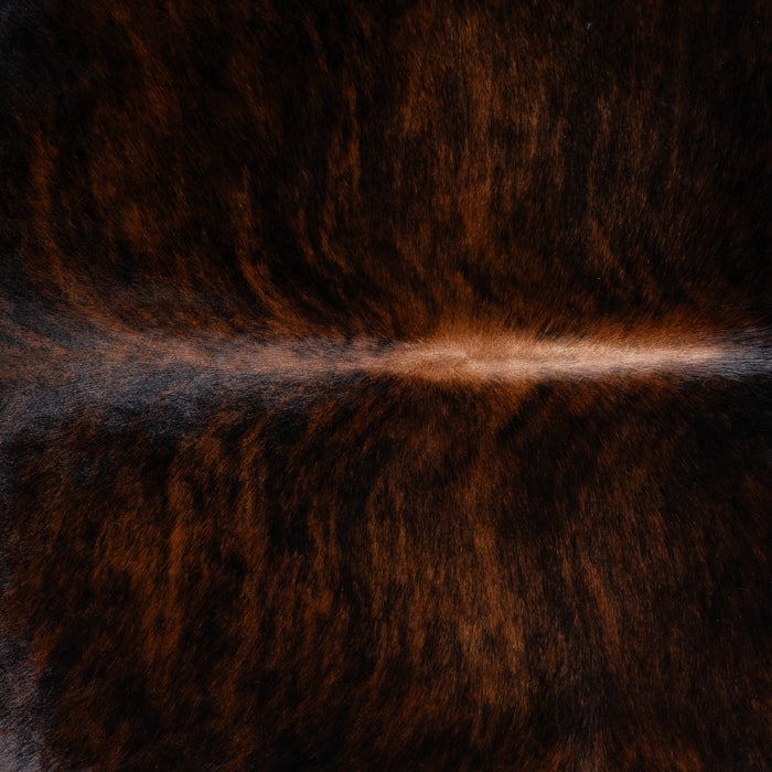 Brazilian Dark Brindle Cowhide Rug Size 7'3" L x 6'4" W 3606