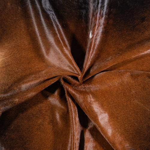 Brazilian Mahogany Cowhide Rug Size 7'6" L x 6'8" W 4615