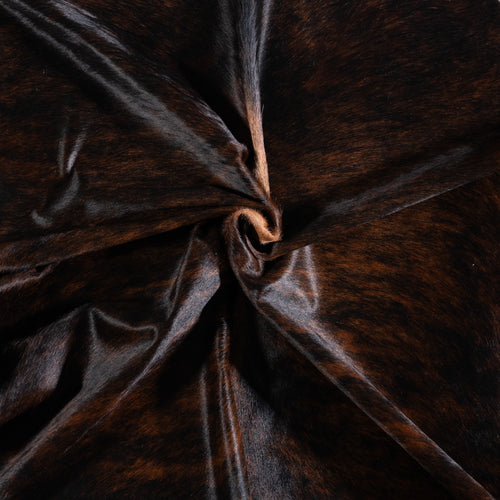 Brazilian Dark Brindle Cowhide Rug Size 7'3" L x 6'4" W 3606