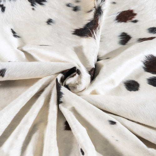 White Tricolor Cowhide Rug Size 6'11" L x 6'3" W 6216