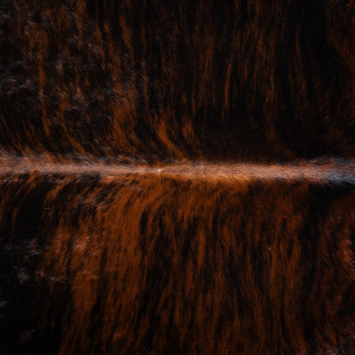 Brazilian Dark Brindle Cowhide Rug Size 6'11" L x 7'0" W 3607