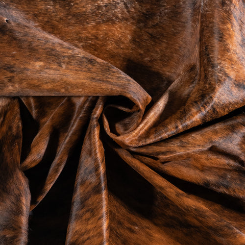 Vintage Brindle Cowhide Rug Size 7'5" L x 5'9" W 6333